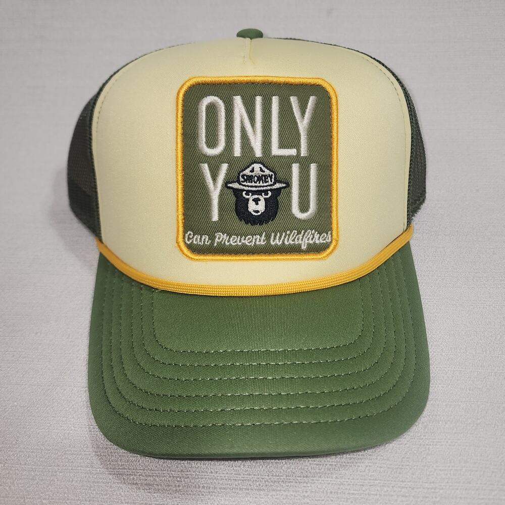 Smokey the bear '' only you can prevent wildfires'' foam trucker hat snapback